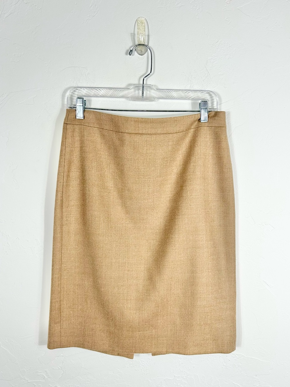 J.Crew Classic Camel 100% Wool No. 2 Pencil Skirt Lined Size 6